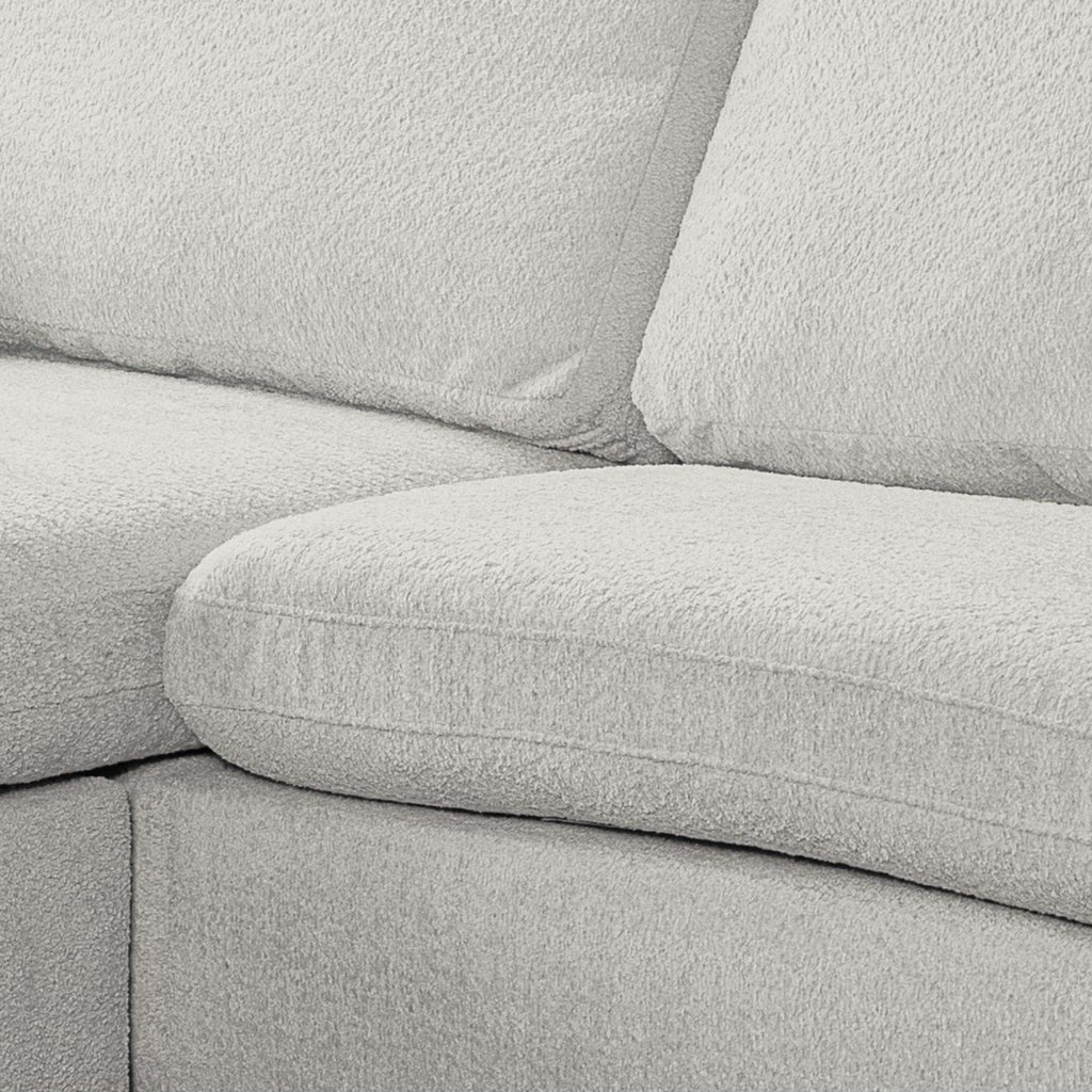 Vinicius, Modular Cinema Set, Beige, L Shaped Corner (Pouf included)