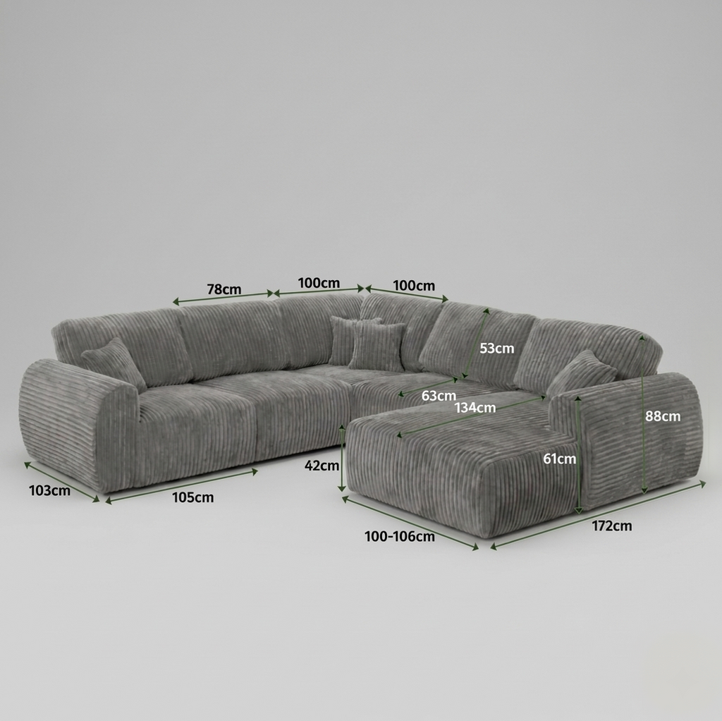 Vinci, U Corner, Grey