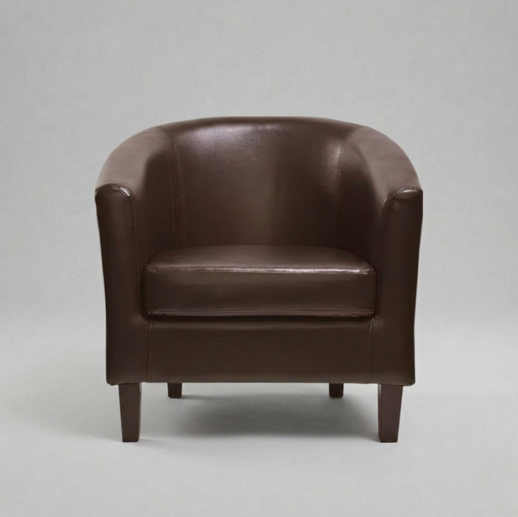 Faux Leather Lounge Chair
