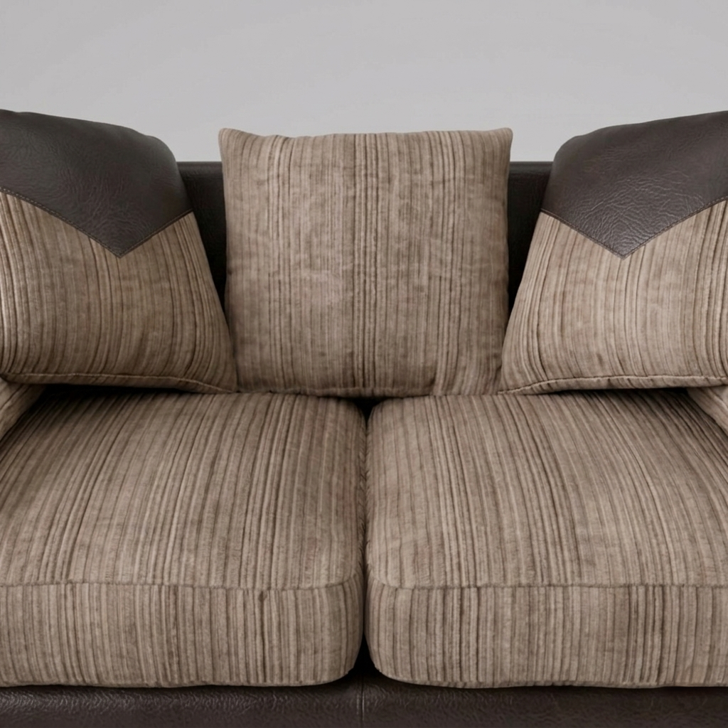 Dino, 2 Seater, Beige + Brown