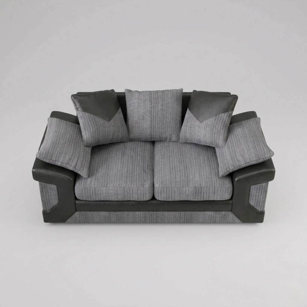 Dino, 2 Seater, Grey + Black
